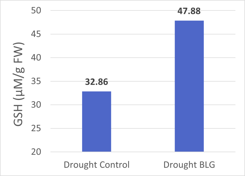 Graph showing BioLiNE's ability to improve glutathione concentration.